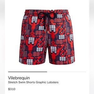 Vilebrequin Stretch Swim Shorts Graphic Lobsters size XL
